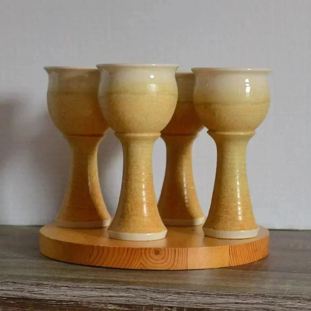 Set of Handmade Pottery Goblets